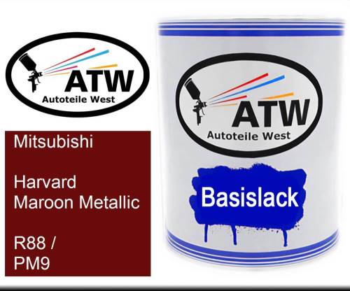 Mitsubishi, Harvard Maroon Metallic, R88 / PM9: 1L Lackdose, von ATW Autoteile West.